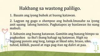 hakbang sa paliligo